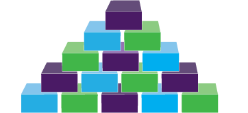 Pyramid of blocks 