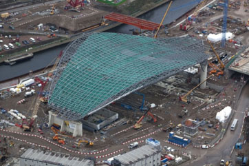  London 2012 Aquatics Centre roof completed